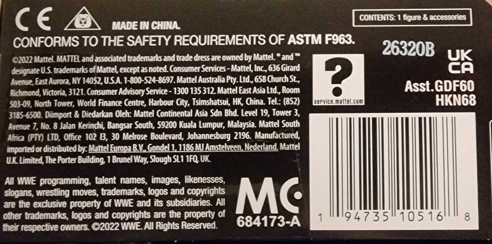 Randy Orton Elite 98 - Mattel (WWE Elite Collection - Series 98) action figure collectible [Barcode 194735105168] - Main Image 4