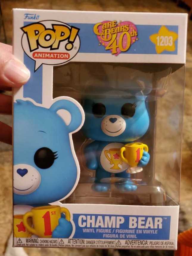 *Funko Pop Care Bear Animation: Care Bears 40th Anniversary Champ Bear  action figure collectible [Barcode 889698615556] - Main Image 2