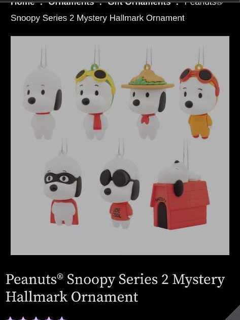 Snoopy Mystery Ornaments   action figure collectible - Main Image 2