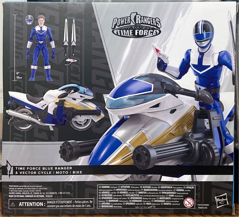Time Force Blue Ranger (Lucas Kendall) & Vector Cycle - Hasbro (Power Rangers Lightning Collection) action figure collectible [Barcode 5010994200930] - Main Image 2