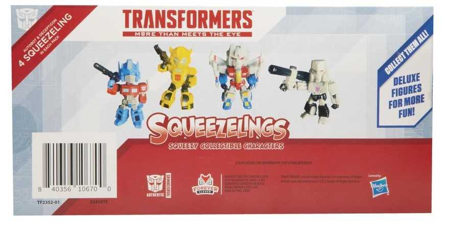 Squeezelings Transformers (4ct) - Hasbro / Forever Clever (Transformers) action figure collectible [Barcode 840356106700] - Main Image 2