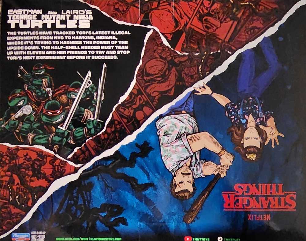 Playmates Toys TMNT and Stranger Things Raphael & Hopper (2-Pack) - Playmates Toys (Playmates TMNT & Stranger Things) action figure collectible [Barcode 043377811923] - Main Image 2