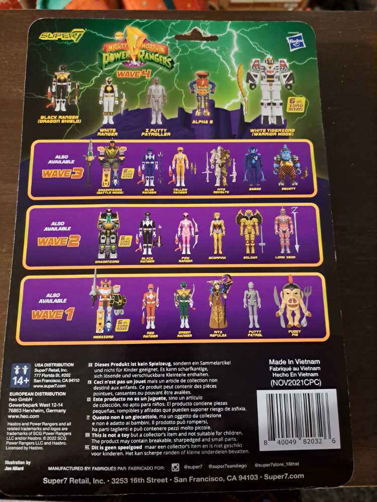 White Tigerzord (Warrior Mode) - Super7 (Mighty Morphin Power Rangers) action figure collectible [Barcode 840049820326] - Main Image 3