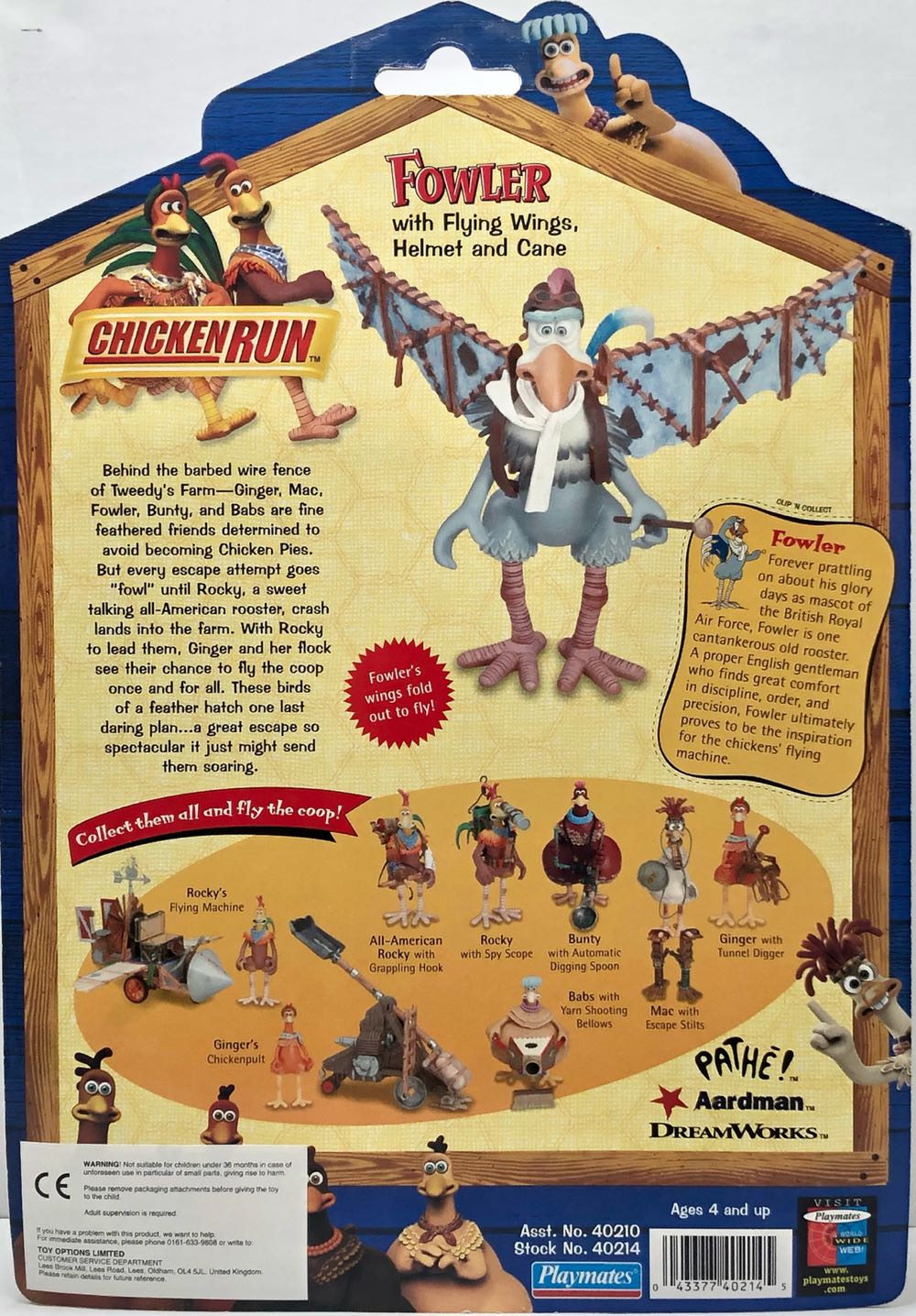Fowler  - Playmates (Chicken Run) (Chicken Run) action figure collectible - Main Image 2