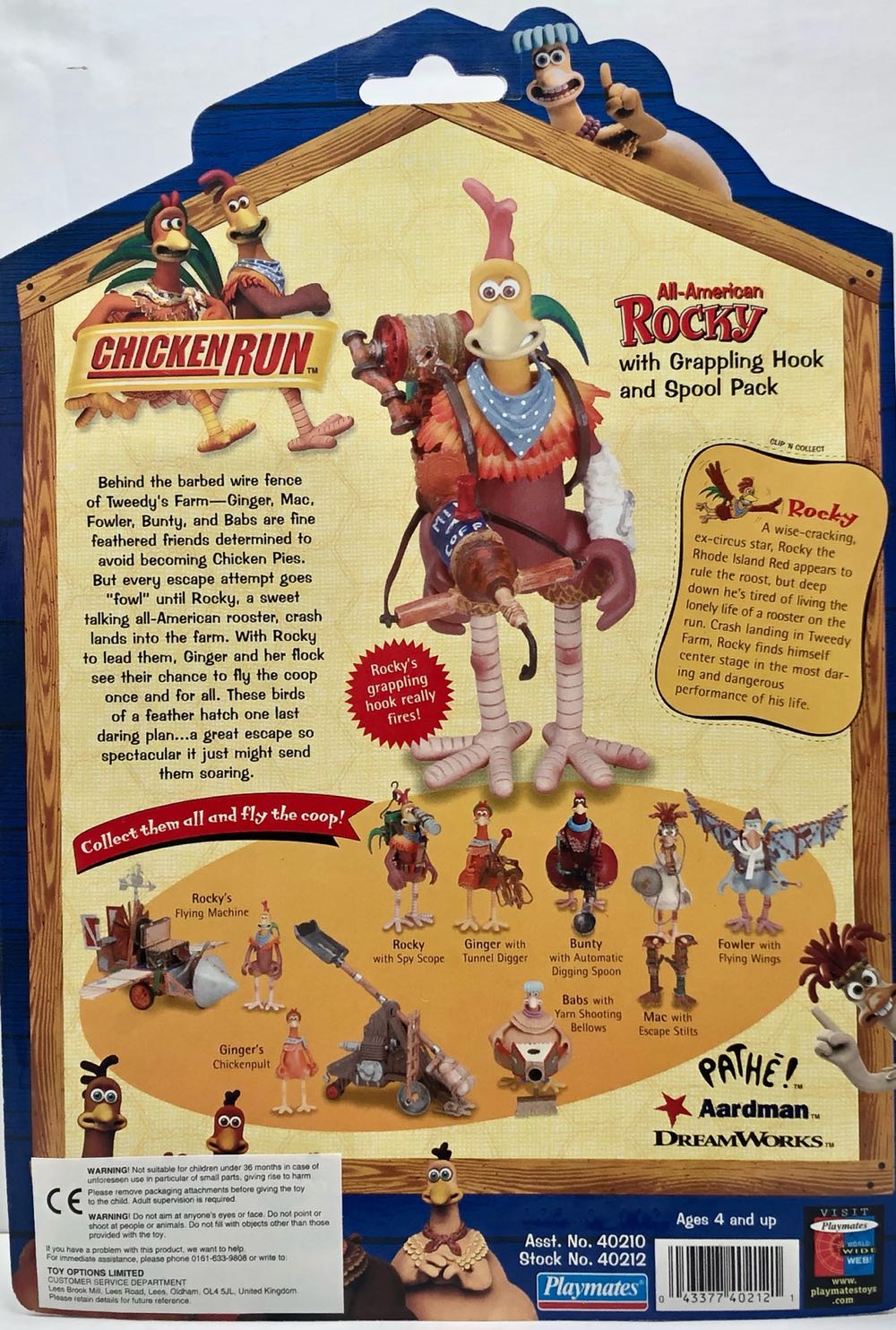 Rocky (With Grappling Hook) - Playmates (Chicken Run) (Chicken Run) action figure collectible - Main Image 2