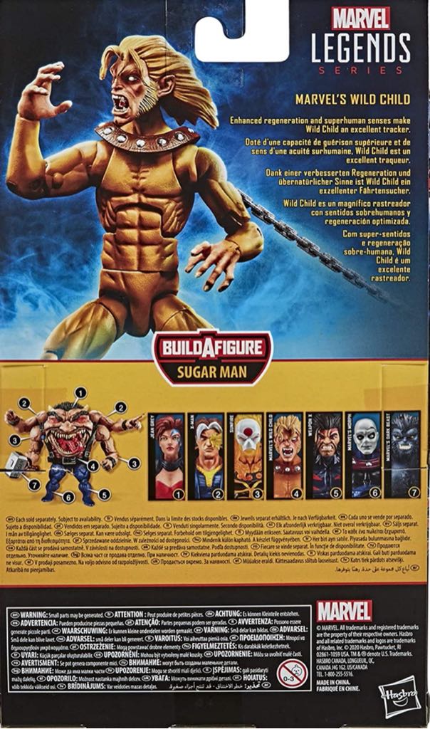 Marvel Legends Wild Child - Hasbro (Marvel Legends Series AoA Colossus Baf Wave) action figure collectible - Main Image 2