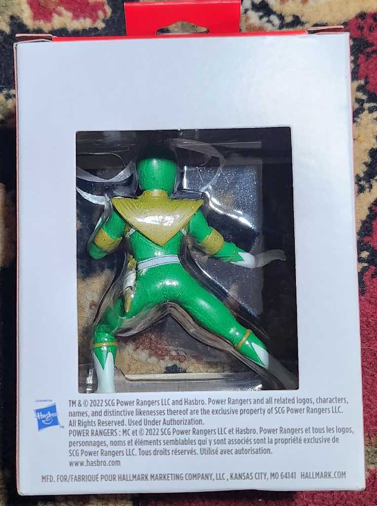 Hallmark Power Rangers Green Ranger Tommy Oliver Mini Figure Ornament  - Hallmark action figure collectible [Barcode 763795796038] - Main Image 2