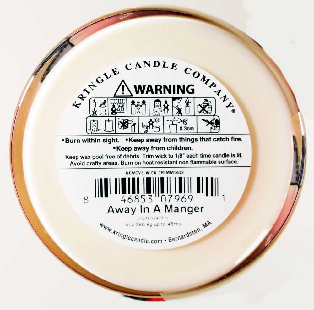CANDLE: Christmas Kringle Away In A Manger  3 wick 2022 - Kringle Candle (Christmas Candles) action figure collectible [Barcode 846853079691] - Main Image 2