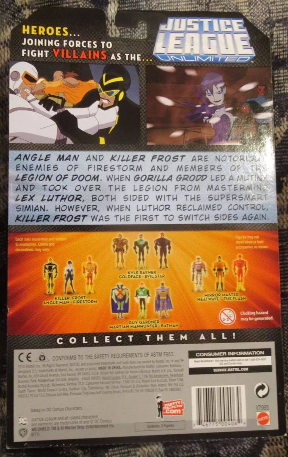 JLU 3 Pack  Angle Man Firestorm Killer Frost - Mattel action figure collectible [Barcode 746775004064] - Main Image 2