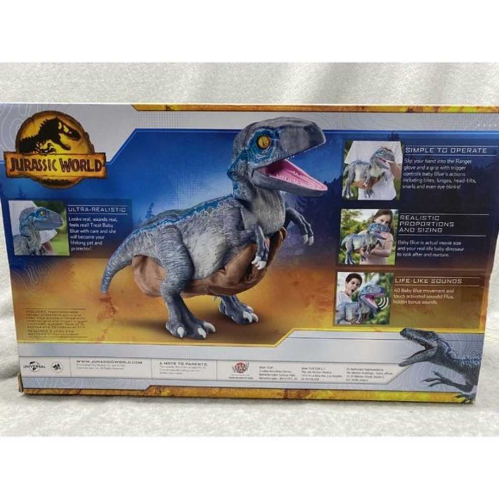 Mattel Jurassic World Realfx Baby Blue Dinosaur Animatronic Puppet Toy New - Mattel action figure collectible [Barcode 192995154575] - Main Image 2