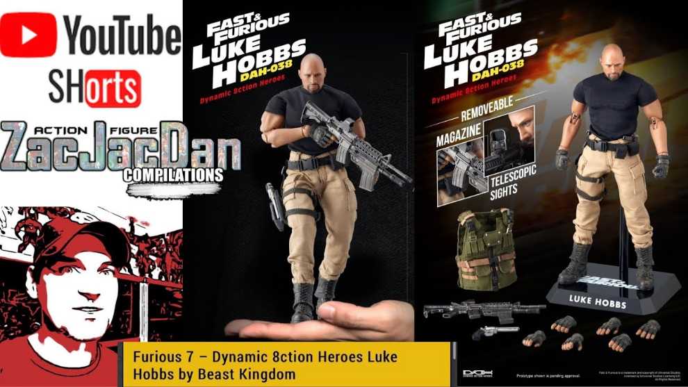 Beast Kingdom The Fast And The Furious Luke Hobbs Dah-038 Dynamic Action Figure Multicolor  action figure collectible [Barcode 4711061147660] - Main Image 2