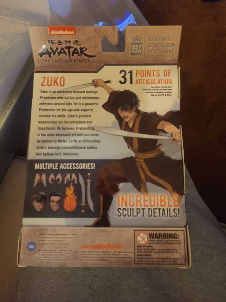 BST AXN Avatar The Last Airbender Zuko  - BST AXN / The Loyal Subjects (Avatar The Last Airbender) action figure collectible [Barcode 850018355568] - Main Image 2