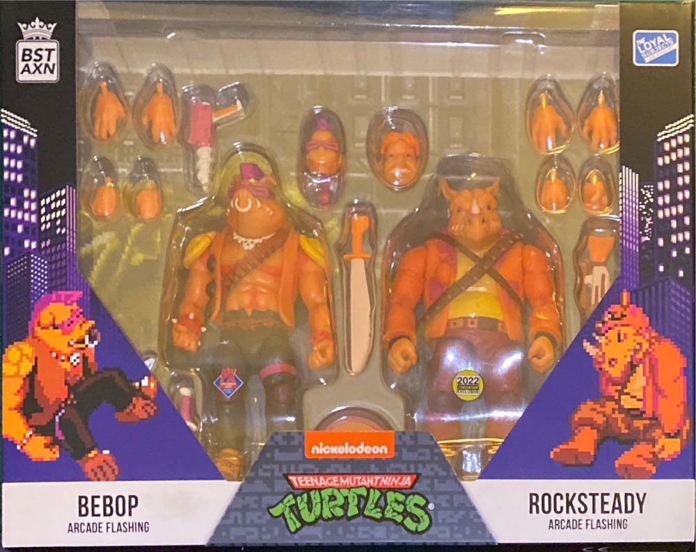 Teenage Mutant Ninja Turtles: Bebop & Rocksteady Arcade Flashing - BST AXN / The Loyal Subjects (Teenage Mutant Ninja Turtles) action figure collectible [Barcode 850795008152] - Main Image 2