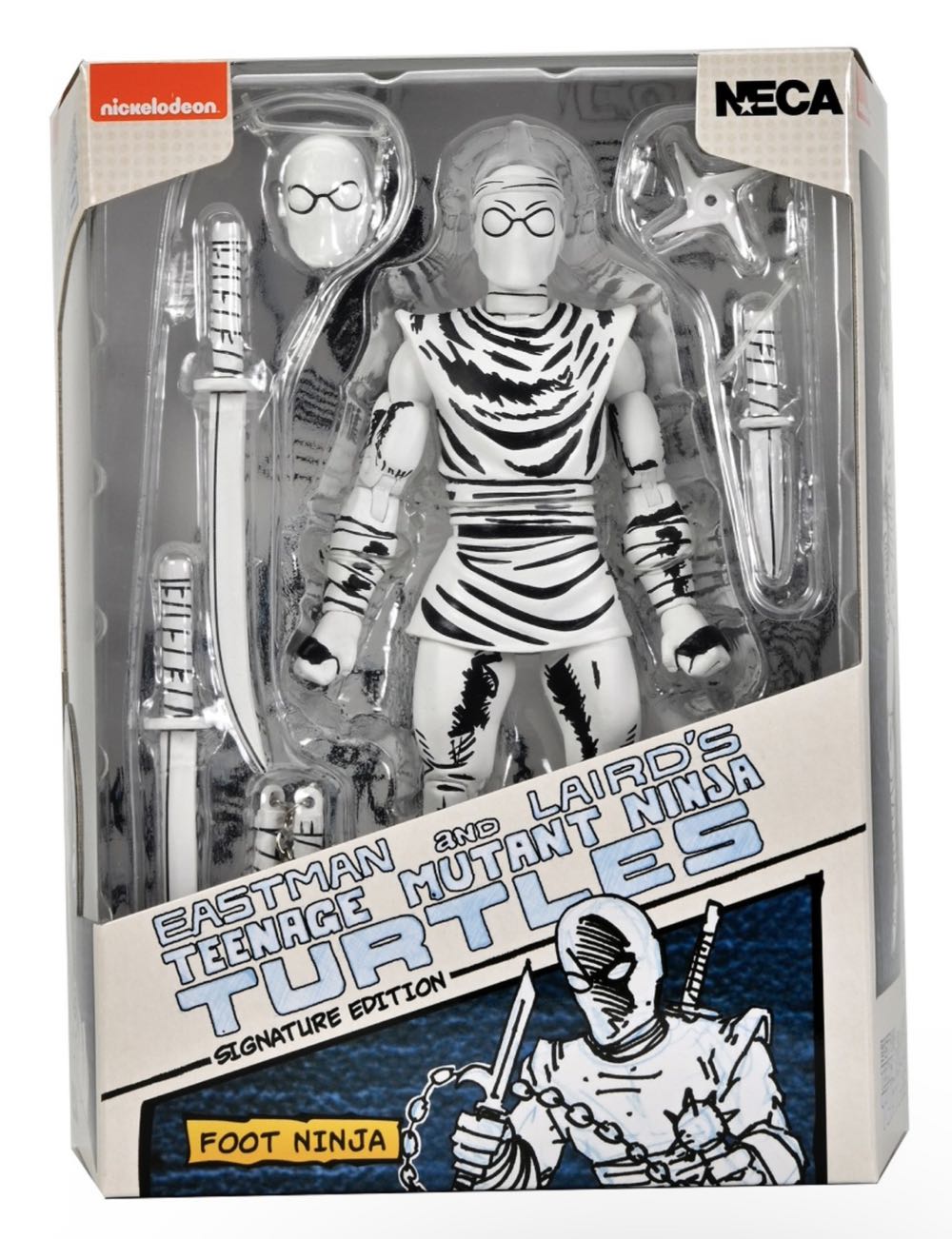 TMNT Mirage Comics Black And White Foot Soldier - Neca (Teenage Mutant Ninja Turtles) action figure collectible [Barcode 634482542965] - Main Image 2