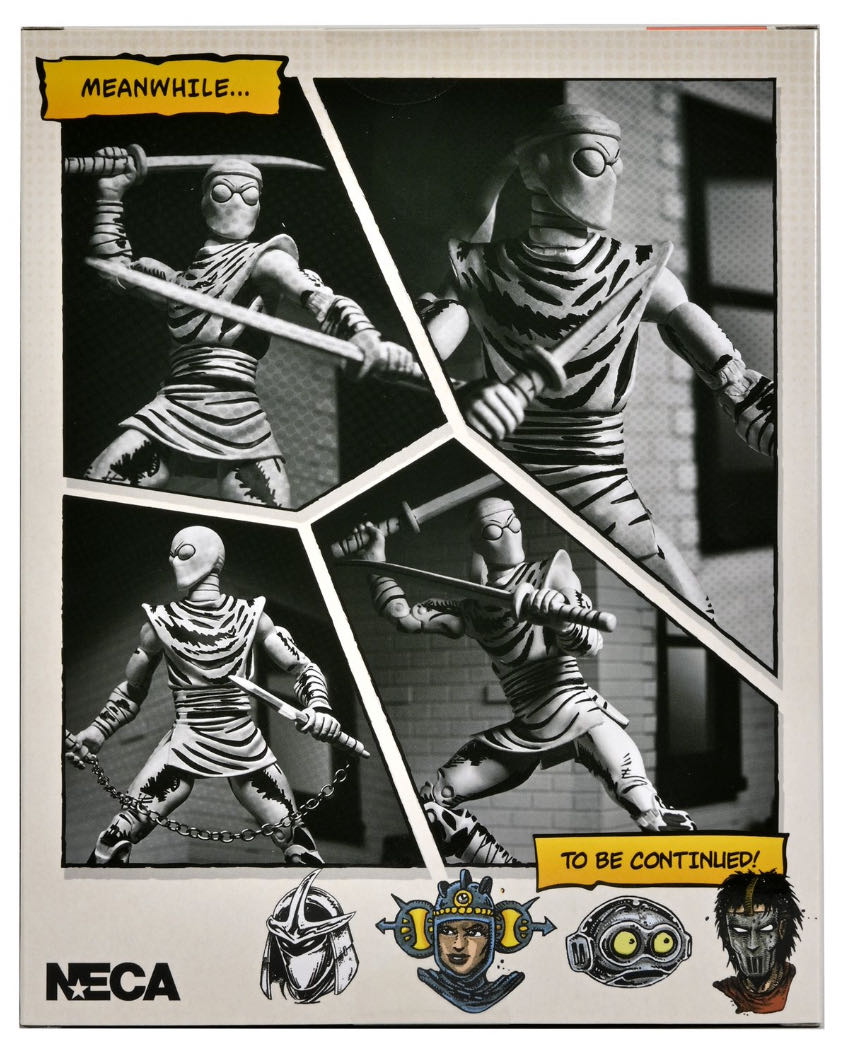 TMNT Mirage Comics Black And White Foot Soldier - Neca (Teenage Mutant Ninja Turtles) action figure collectible [Barcode 634482542965] - Main Image 4