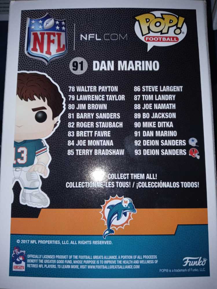 Dan Marino - Funko (NFL) (Funko Pop) action figure collectible [Barcode 889698217606] - Main Image 2