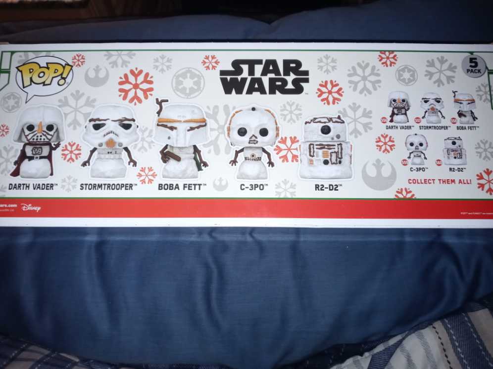 Funko Pops Star Wars Christmas 5 Pack Darth Vader Stormtrooper Boba Fett C-3P0 R2-D2 - Funko (Star Wars) (Funko Pop!) action figure collectible [Barcode 889698663465] - Main Image 2