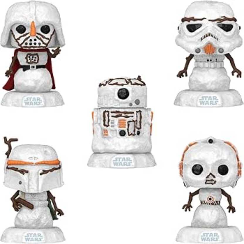 Funko Pops Star Wars Christmas 5 Pack Darth Vader Stormtrooper Boba Fett C-3P0 R2-D2 - Funko (Star Wars) (Funko Pop!) action figure collectible [Barcode 889698663465] - Main Image 4