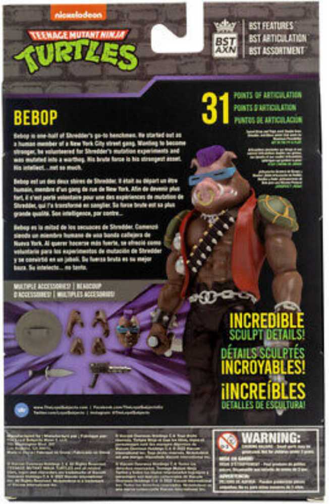 Bebop (80’s Bebop) - The Loyal Subjects (Teenage Mutant Ninja Turtles) action figure collectible [Barcode 850039772054] - Main Image 2