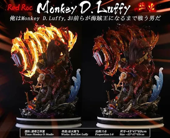 Red Roc Luffy  action figure collectible - Main Image 2