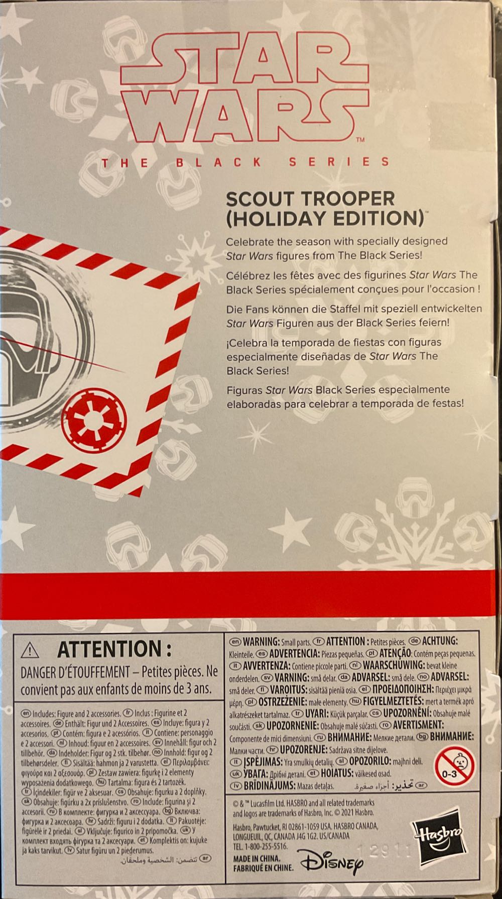 Scout Trooper (Holiday Edition) - Disney / Hasbro (Black Series 6” Holiday 2020- 2024) action figure collectible [Barcode 5010993953943] - Main Image 2