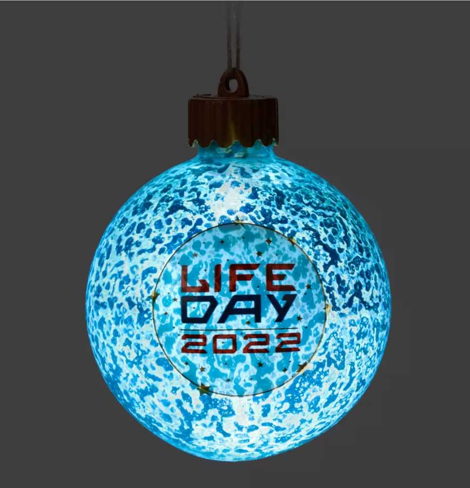 Life Day Star Wars Holiday Light-Up Glass Orb Ornament 2022 - Disney Theme Park Merchandise (Star Wars Life Day) action figure collectible [Barcode 465063456322] - Main Image 2