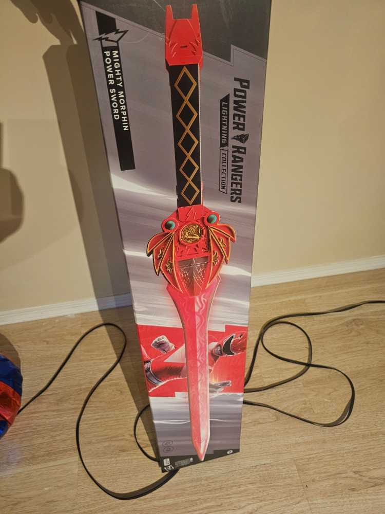 Power Rangers Lightning Collection Mighty Morphin Red Ranger Power Sword Prop Replica - Hasbro action figure collectible [Barcode 5010993977536] - Main Image 2