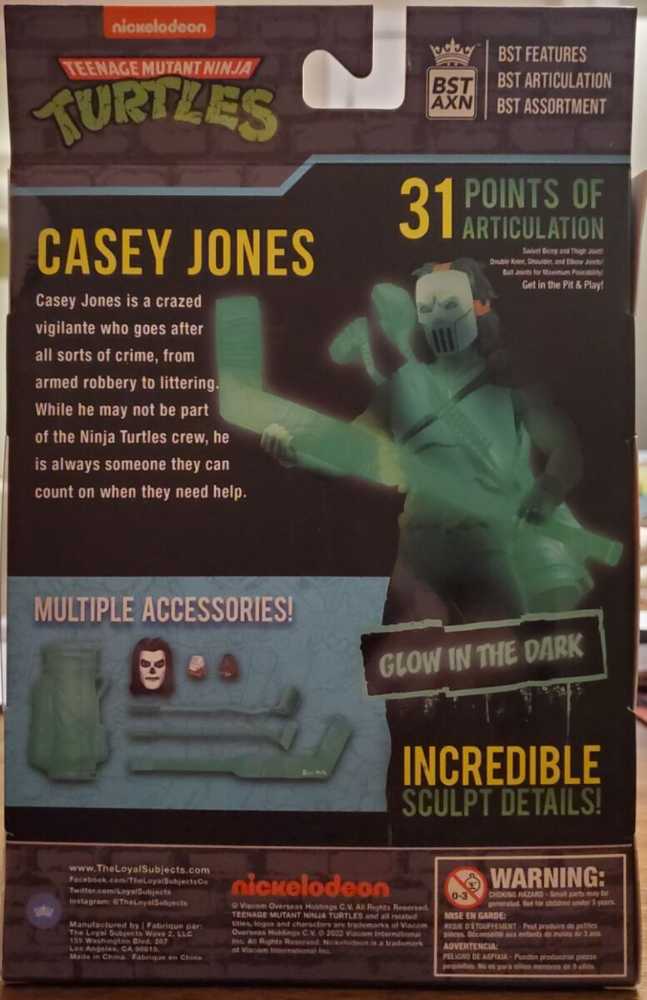 TMNT - Casey Jones (Skull Face) - The Loyal Subjects/ BST AXN (Teenage Mutant Ninja Turtles) action figure collectible [Barcode 850031460829] - Main Image 3