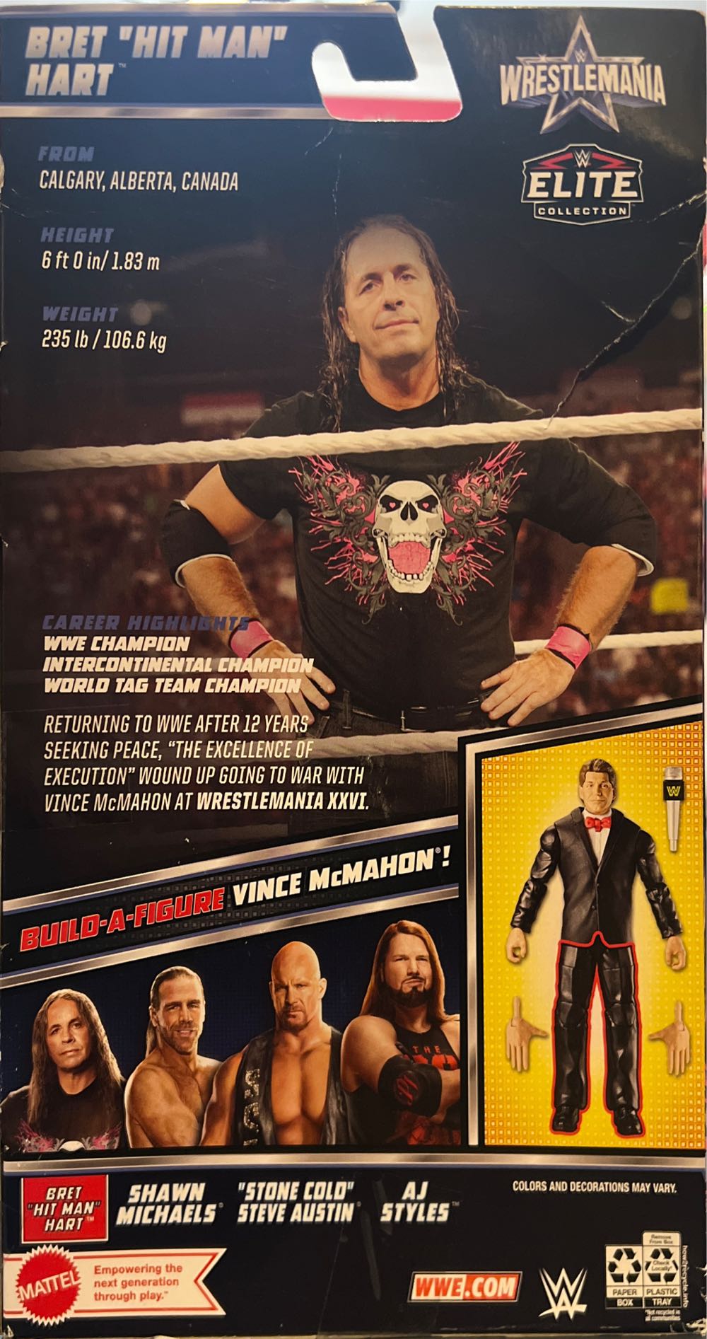 WWE Bret “Hit Man” Hart  action figure collectible - Main Image 2