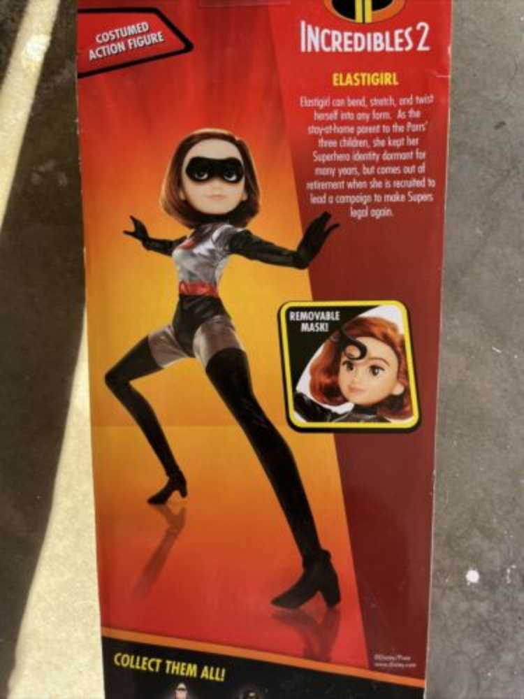 The Incredibles 2 Elastigirl Action Figure 11” Articulated Doll In Deluxe Silver Costume And Mask  action figure collectible [Barcode 039897524221] - Main Image 2