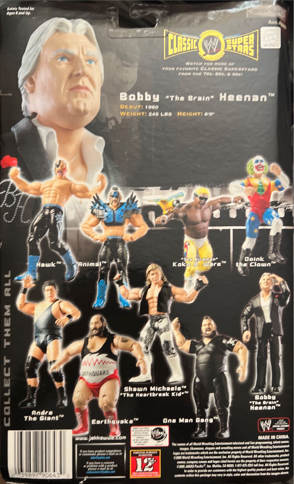 WWE Bobby ‘the Brain’ Heenan - Jakks Pacific - WWE (Classic Superstars) action figure collectible [Barcode 039897906430] - Main Image 2
