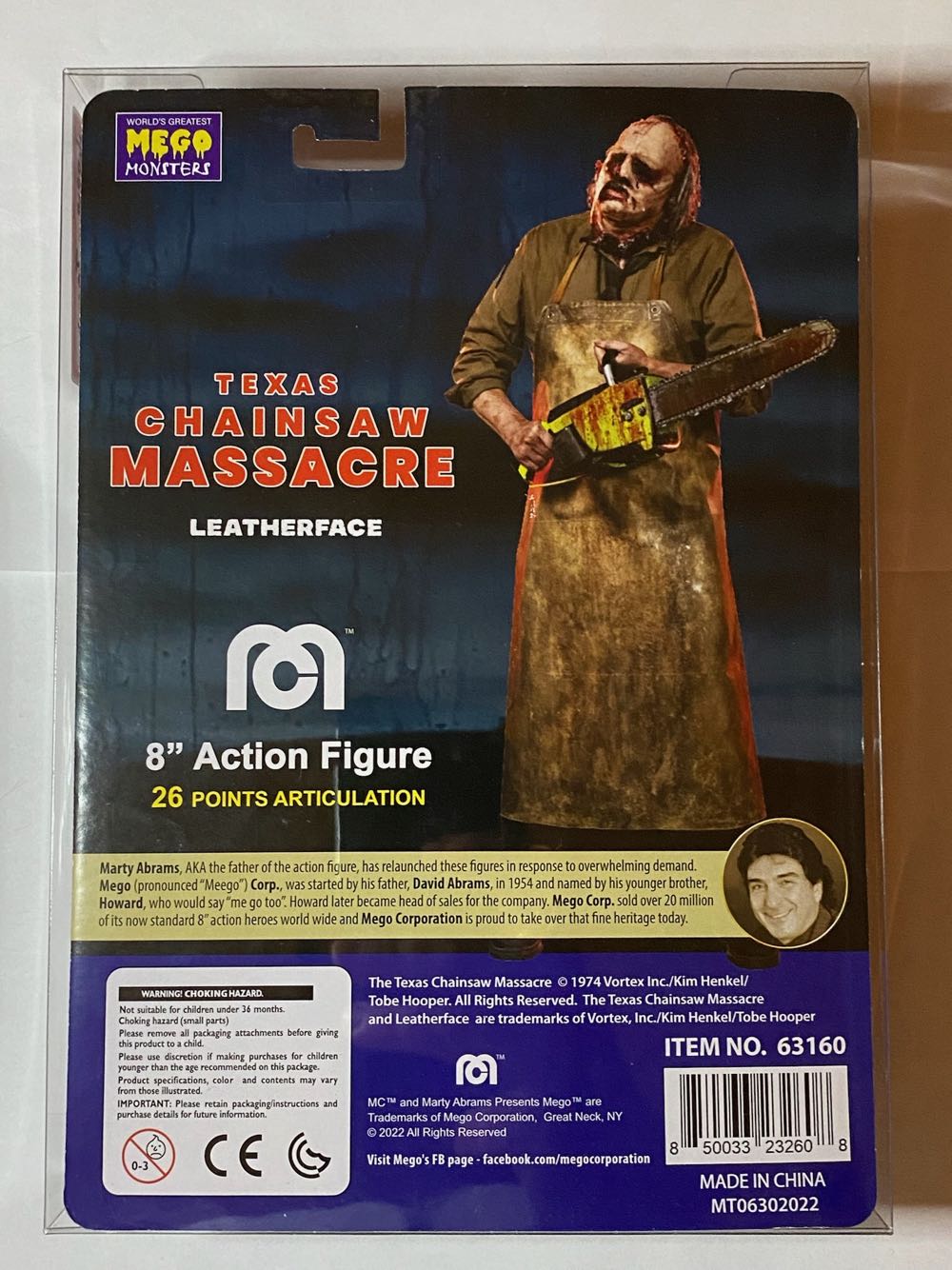 Mego 2022 Leatherface - Texas Chainsaw Massacre - Mego Corp (Horror) action figure collectible [Barcode 850033232608] - Main Image 2