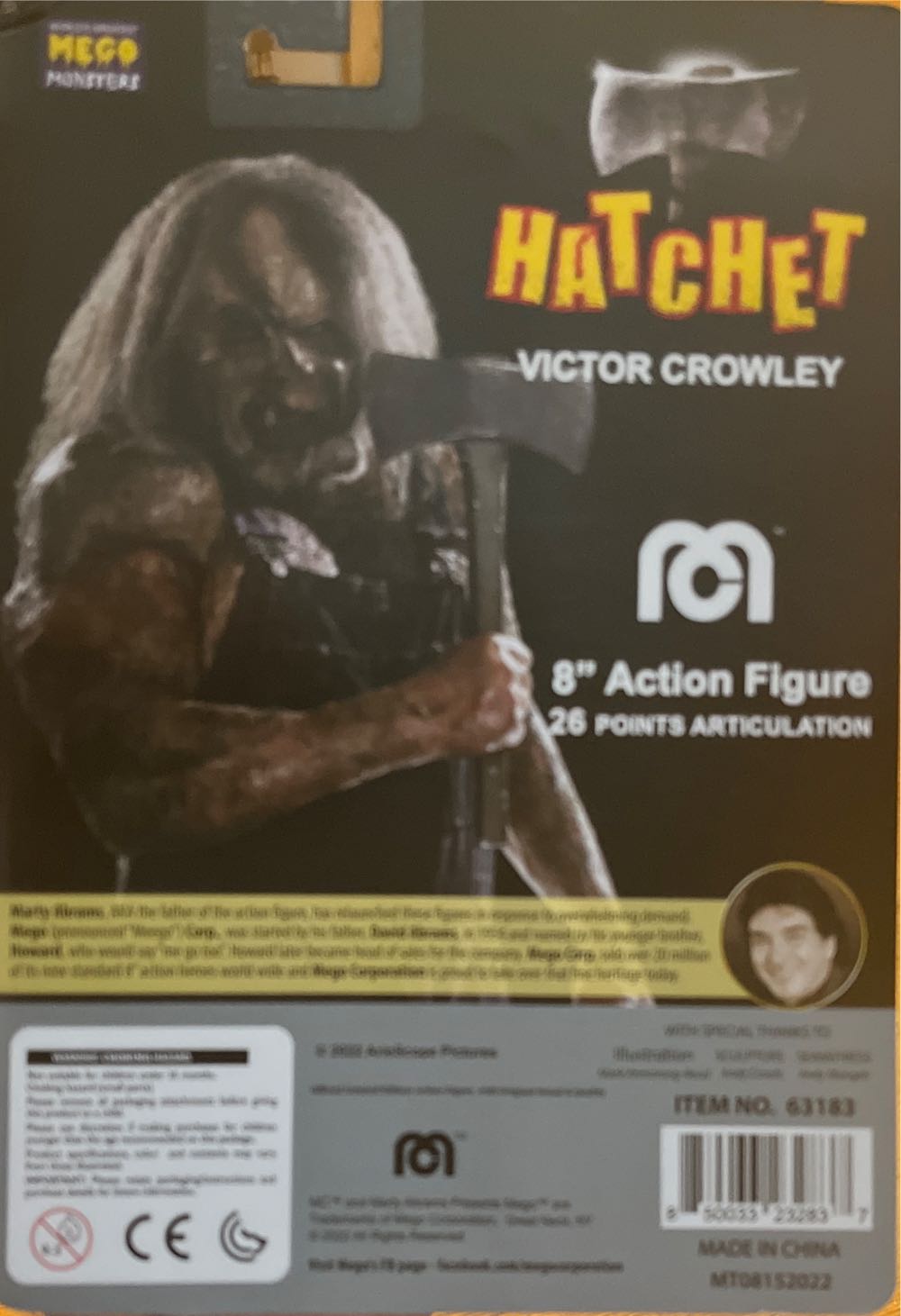 Victor Crowley - MEGO Corp. (Hatchet (2006)) action figure collectible [Barcode 850033232837] - Main Image 2