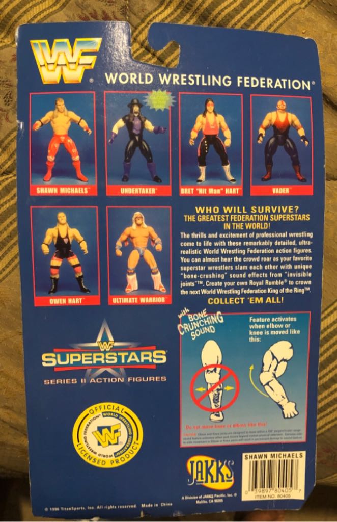 Shawn Michaels - Jakks WWF Superstars Series 2 - Jakks Pacific (WWF Superstars Series 2) action figure collectible [Barcode 039897804057] - Main Image 2