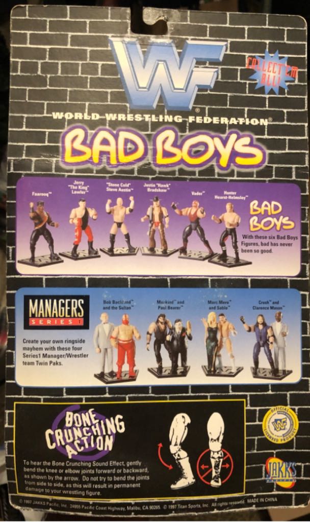 Jerry “The King” Lawler - Jakks Pacific (WWF Superstars Series 4) action figure collectible [Barcode 039897806051] - Main Image 2