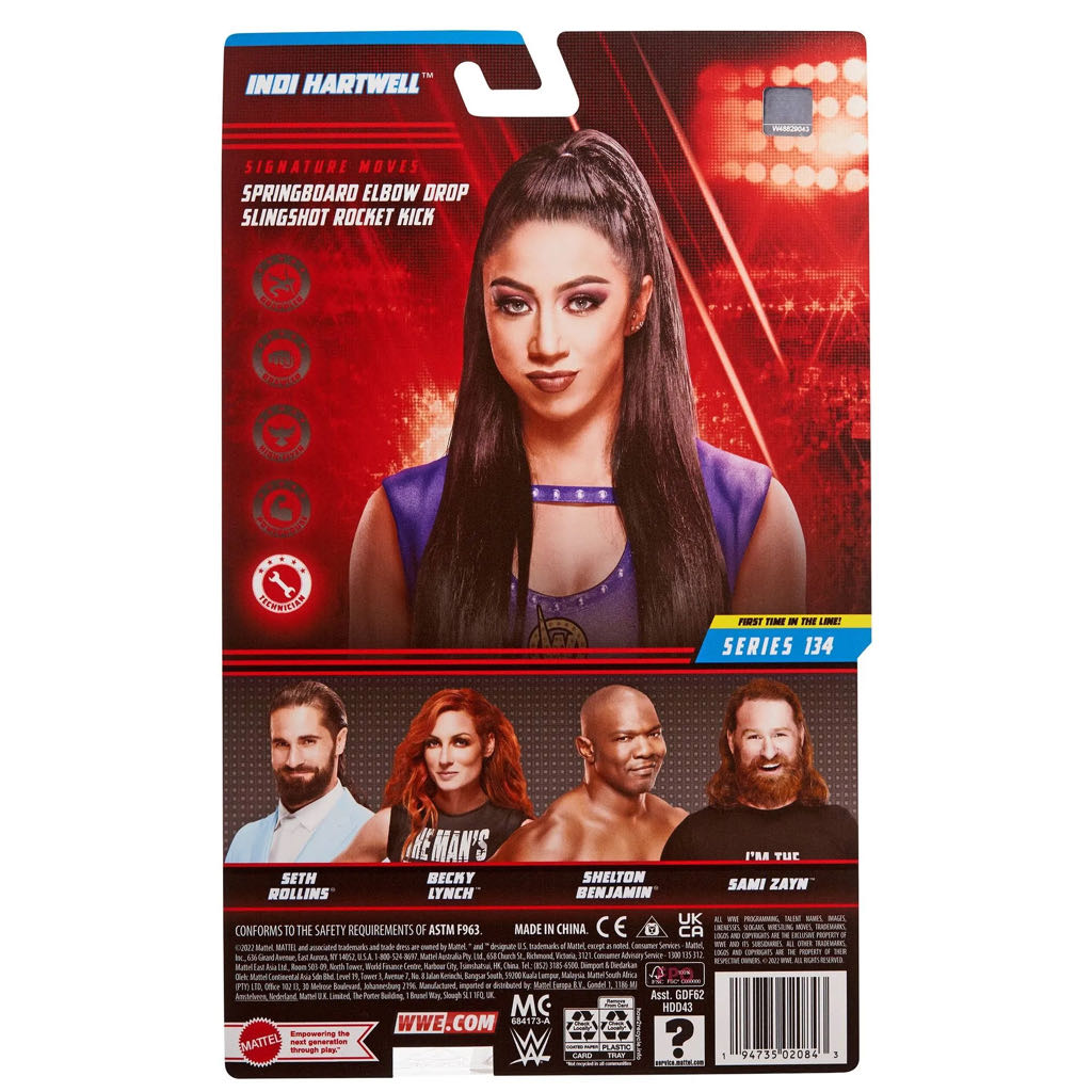 Indi Hartwell Basic 134 First Time In Line - Mattel Wwe (WWE) action figure collectible [Barcode 194735020843] - Main Image 2