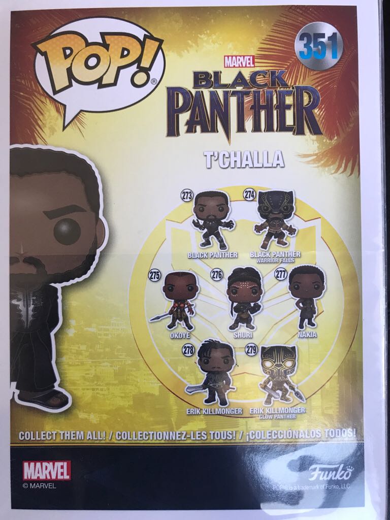 T’challa. Pop! Marvel Blackbpanther. 351 - Funko Pop (Pop! Marvel Black Panther) action figure collectible - Main Image 2