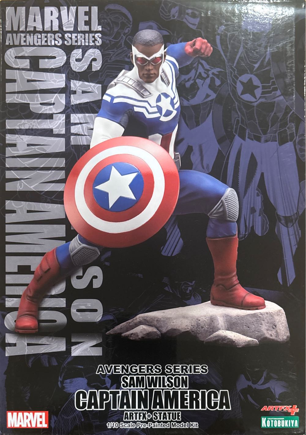 Captain America - Sam Wilson: Marvel ARTFX Kotobukiya Statue - Kotobukiya Artfx+ (Marvel Avengers Series) action figure collectible [Barcode 4934054093526] - Main Image 3