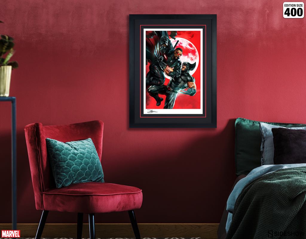Blade, Wolverine Vs Blade Art Print By Sideshow Collectibles - Sideshow Collectibles (Marvel Sideshow Collectibles Art Print) action figure collectible - Main Image 2