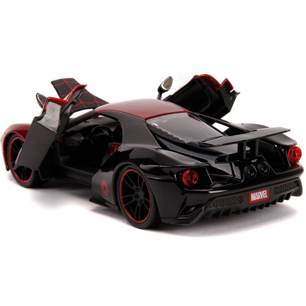 Jada Toys Spider-Man Miles Morales 2017 Ford GT Die Cast Figure - Jada Toys (Marvel Spider-Man Miles Morales) action figure collectible [Barcode 801310311905] - Main Image 2