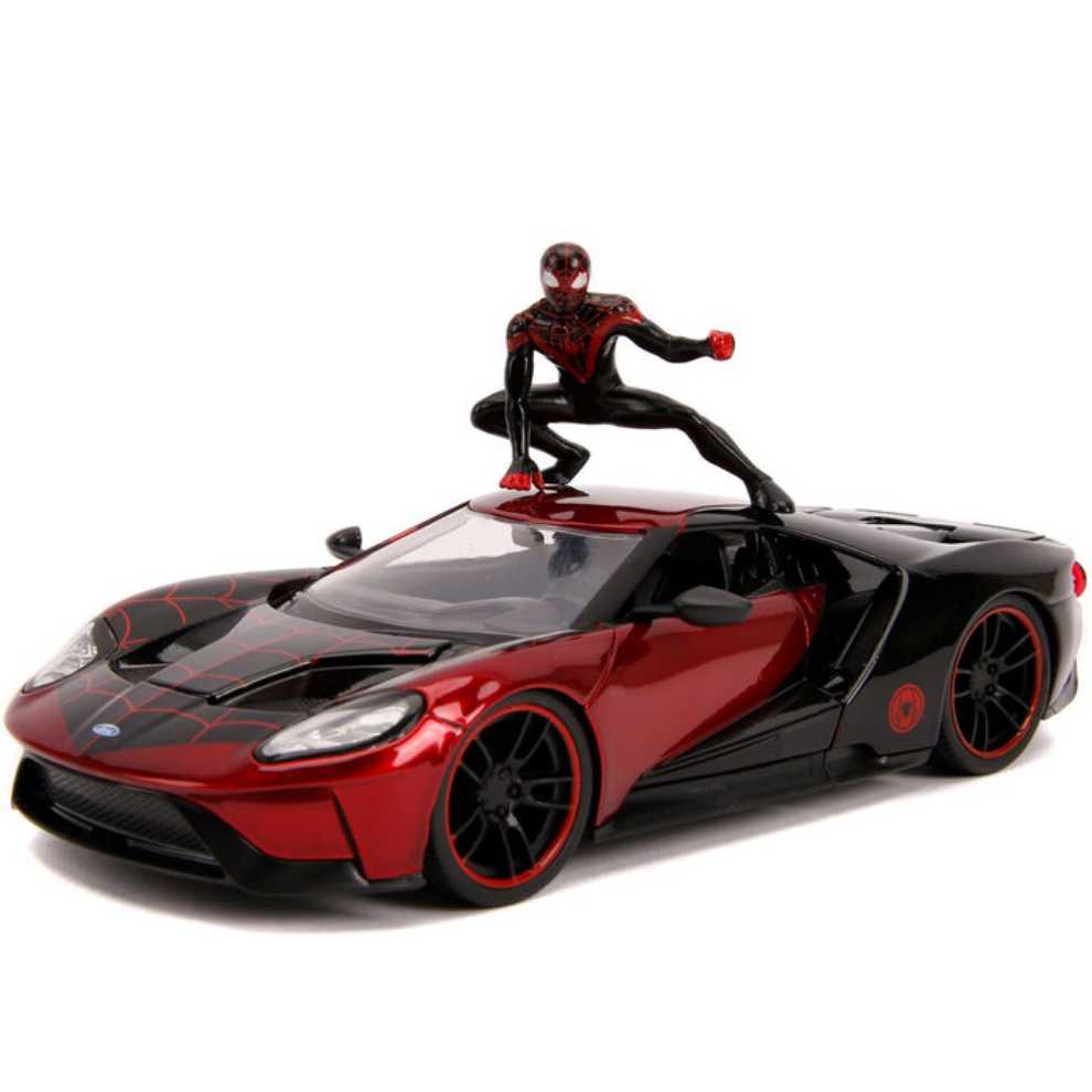 Jada Toys Spider-Man Miles Morales 2017 Ford GT Die Cast Figure - Jada Toys (Marvel Spider-Man Miles Morales) action figure collectible [Barcode 801310311905] - Main Image 3