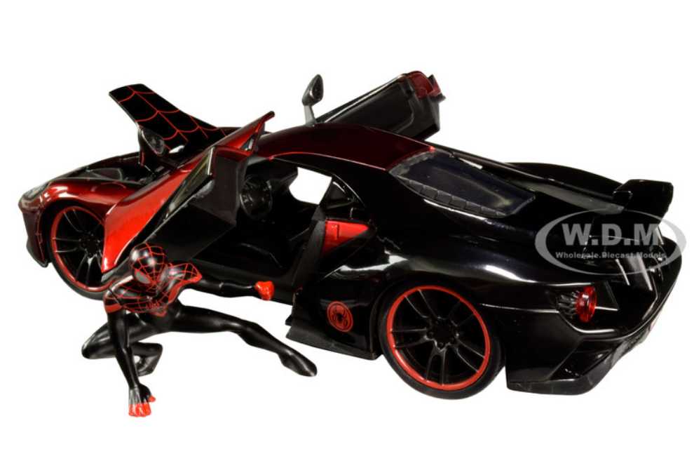 Jada Toys Spider-Man Miles Morales 2017 Ford GT Die Cast Figure - Jada Toys (Marvel Spider-Man Miles Morales) action figure collectible [Barcode 801310311905] - Main Image 4