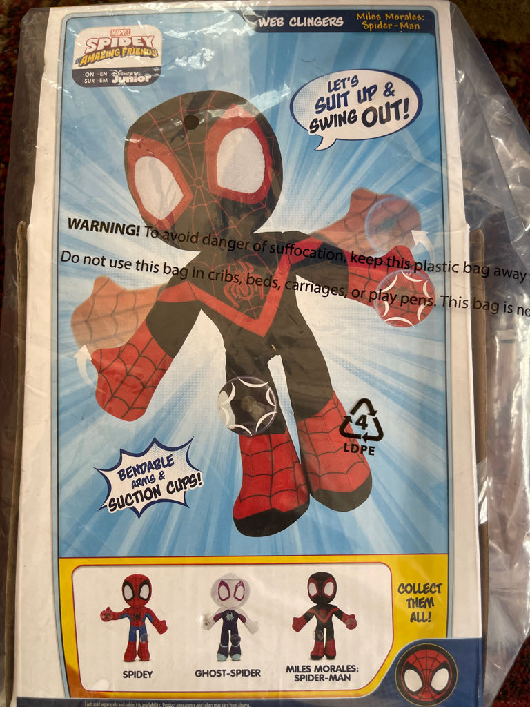 Miles Morales: Spider-Man, Web Clingers, Marvel Spidey And His Amazing Friends - Marvel Disney Junior (Marvel Disney Junior) action figure collectible [Barcode 191726407621] - Main Image 2