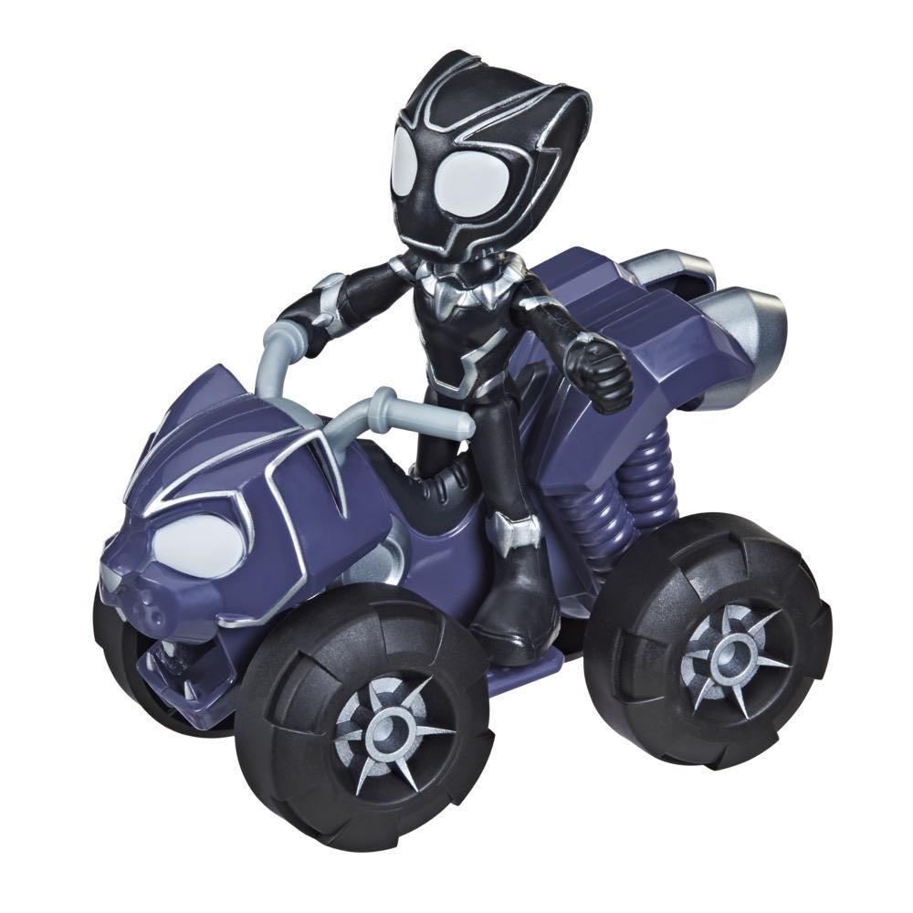 Black Panther Action Figure And Panther Patrol Vehicle - Hasboro (Marvel Disney Junior) action figure collectible - Main Image 2