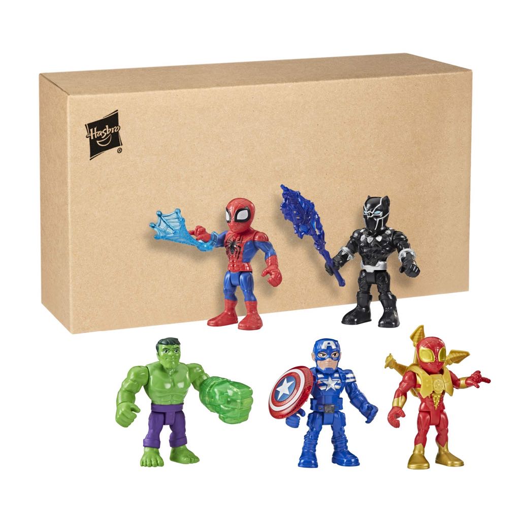 Black Panther Playskool Heroes Marvel Super Hero Adventures 5-inch Figures 5-pack - Hasboro (Hasbro Disney Junior) action figure collectible - Main Image 2