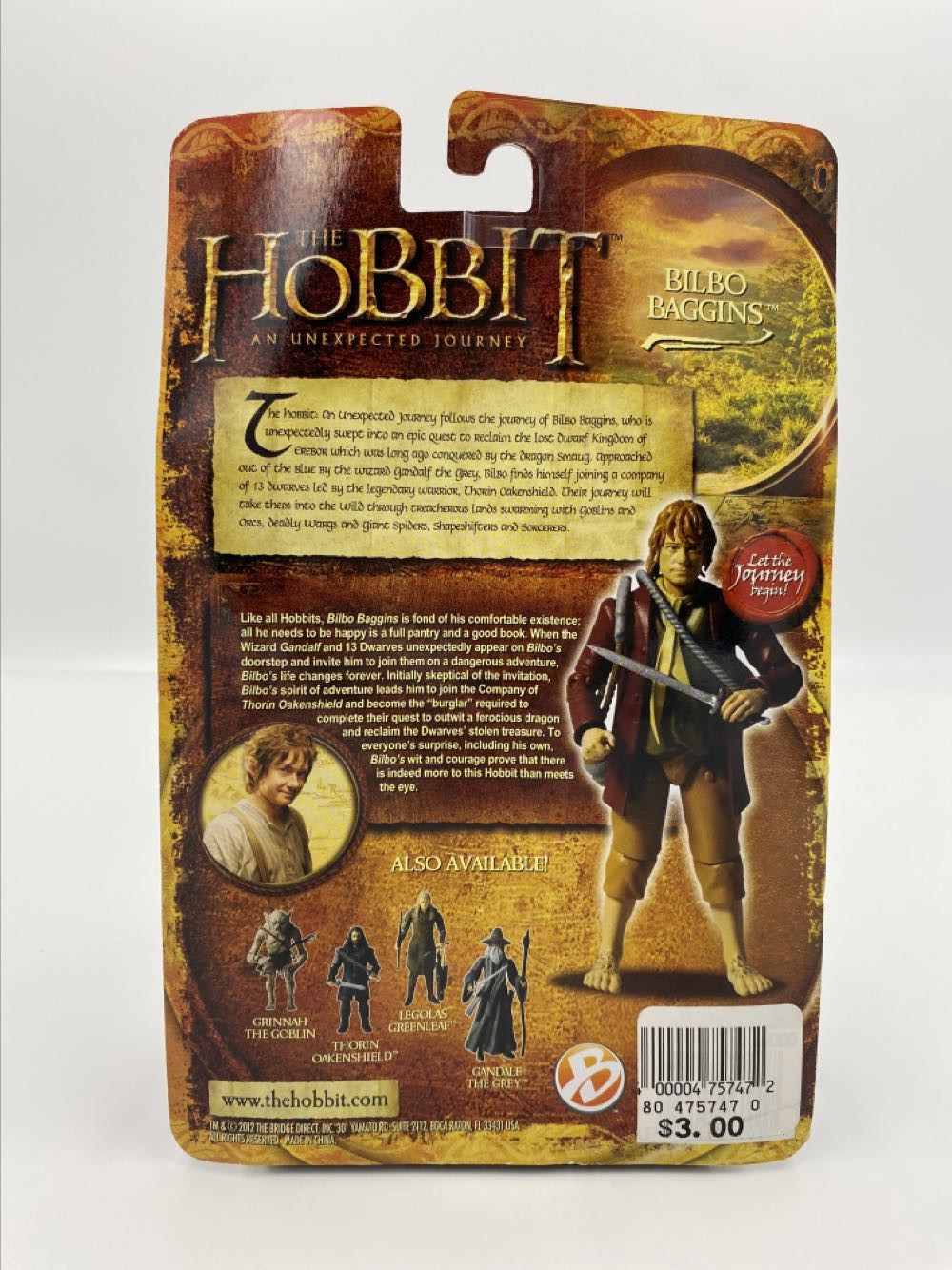The Hobbit: Bilbo Baggins - The Bridge Direct Inc. (The Hobbit) action figure collectible - Main Image 3