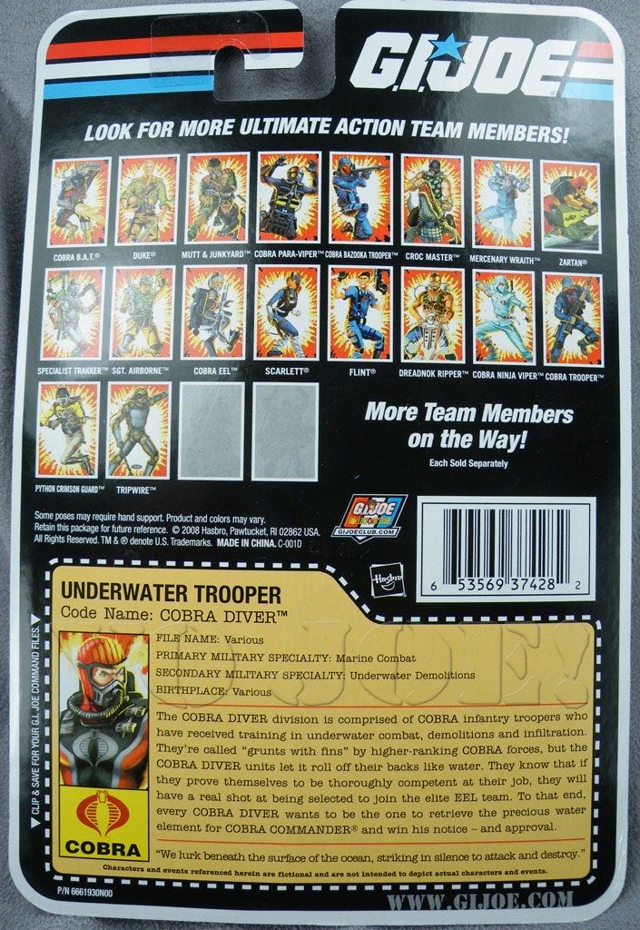 G.I.Joe: Cobra Diver (v1) - Hasbro (G.I.Joe 25th Anniversary) action figure collectible - Main Image 4