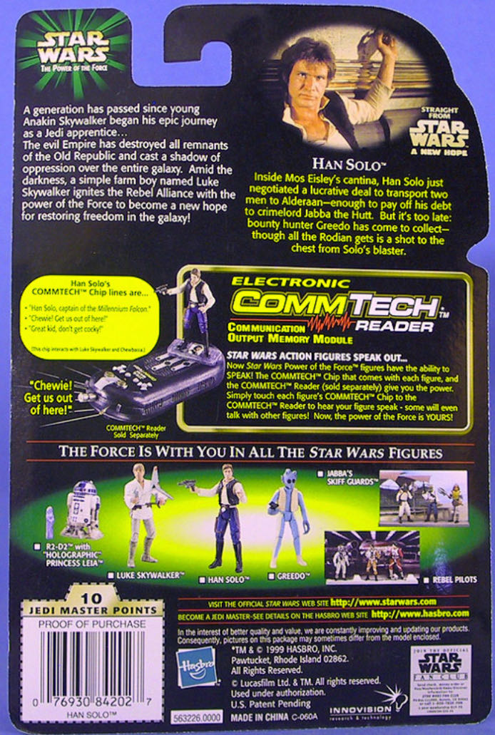 Star Wars: Han Solo (w/Blaster Pistol & Holster) - Hasbro (Power of The Force 2) action figure collectible - Main Image 4