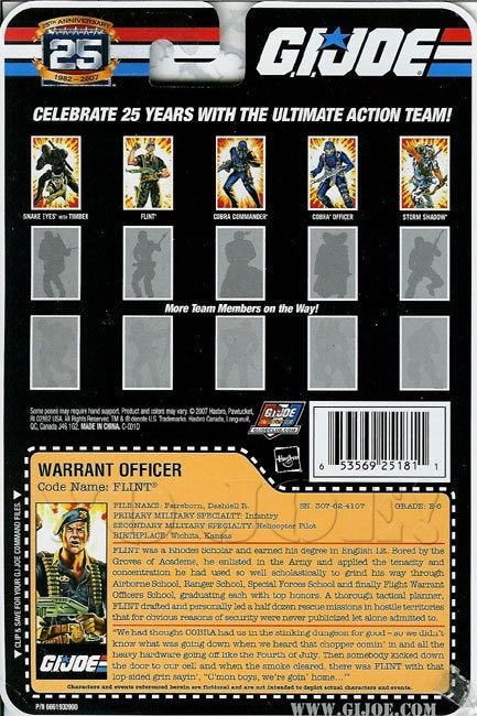 G.I.Joe: Flint (v11) - Hasbro (G.I.Joe 25th Anniversary) action figure collectible - Main Image 4