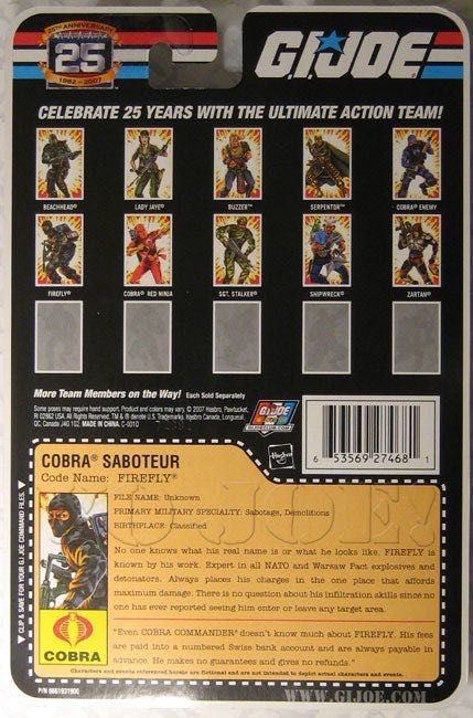 G.I.Joe: Firefly (v14) - Hasbro (G.I.Joe 25th Anniversary) action figure collectible - Main Image 4